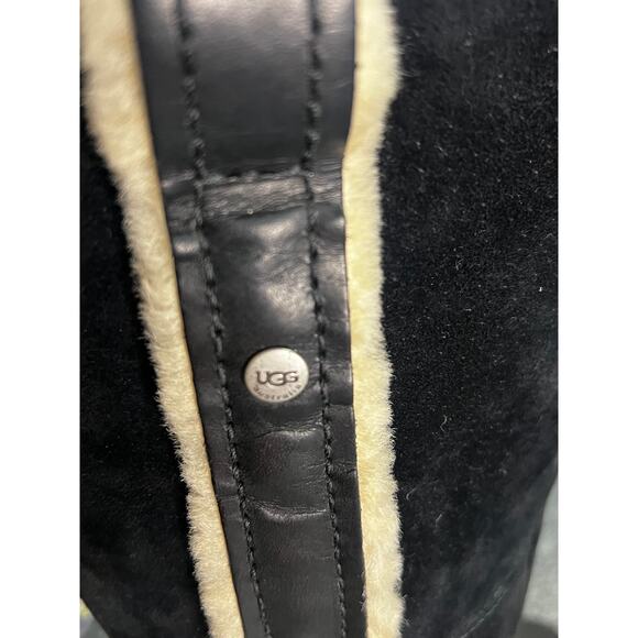 UGG Black and Cream Ankle Boots - Picture 7 of 9